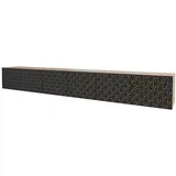 altdecor VIRA Lowboard 300 cm Schwarz Holz