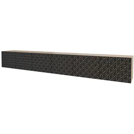 altdecor VIRA Lowboard 300 cm Schwarz Holz