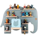 BOARTI Kinderregal Elefant grau 38 Tonies Holz
