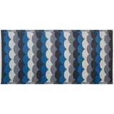 Beliani Outdoor Teppich grau-blau 90x180 cm Bodenschutzmatte Kunststoffmatte Bellary