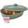ROMERTOPF Römertopf Brottopf oval MAXI 6,5 Liter - Brotkasten Grün aus Keramik - Atmungsaktiver Tontopf für langanhaltende Frische von Brot und Brötchen