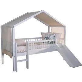 58 aufm Kessel Hausbett Keeley 90 x 200 cm Buche massiv lackiert weiß