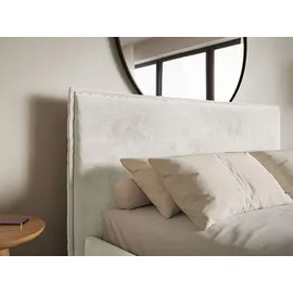 Selsey Softie Slim – Polsterbett 140×200 mit Lattenrost, Velours, greige - Taupe