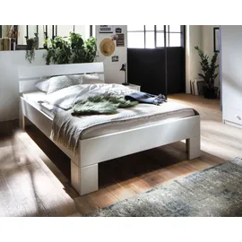 Home Affaire Bettgestell HOME AFFAIRE "Progress Massivholzbett in 5 Größen, weiß lackiert", weiß, B:200cm L:200cm, Betten, Bettgestell, FSC-zertifizierte massive Kiefer, hohe Belastbarkeit: 200kg je Seite