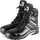 Neo Tools Hoher Arbeitsstiefel, Klasse S3 SRC, Polyurethan Leder, Oxford-Gewebe, Metallschlaufen, reflektierende Elemente - 42 - Schwarz - 42