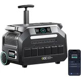 IEE P3200 Tragbare Powerstation, 2048Wh/3200W(Max 6400W) LiFePO4 Akku, 80% Ladung <1 Std, Solargenerator für Camping, Wohnmobil & Notstrom(optional mit Solarpanel)