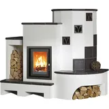 Kachelofen 5/109.1 9 kW - schoko - Premio - Bank rechts