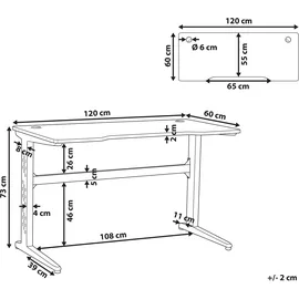 Beliani Schreibtisch Dexter Schwarz