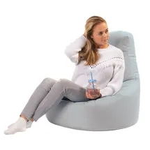 sunnypillow Sitzsack Gaming Sitzsack XXL mit Styropor Füllung für Kinder & Erwachsene grau|silberfarben
