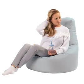 sunnypillow Sitzsack Gaming Sitzsack XXL mit Styropor Füllung für Kinder & Erwachsene grau|silberfarben
