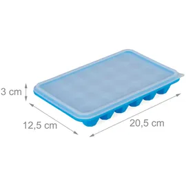 Relaxdays Eiswrfelform, Eisformen, Blau, Transparent