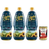 Carapelli Giglio Oro Sonnenblumenöl, 3x1L, 100% italienisches Frittieröl+Polpa
