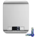 Newaner 10kg/ 1g Küchenwaage elektronische, Edelstahl Digitalwaage mit Led Display und Tara Funktion, feinwaage Abstellautomatik mit 6 Maßeinheit, Wiegen von Lebensmitteln zum Kochen, Backen, Mixen