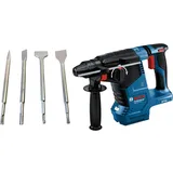 Bosch Professional, Bohrmaschine + Akkuschrauber, Bosch GBH 18V-24 C Professional Akku Bohrhammer 18 V 2,4 J Brushless SDS plus + 4 tlg. Meissel Set - (Akkubetrieb)