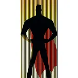 Akustikpaneel digital bedruckt Hero 1 2400 x 1133 x 19 mm Set = 2 Einzelpaneele - Gelb