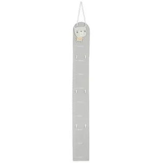 BIECO Messlatte Bieco Holz Messlatte Kinder Katze Skala 0,6-1,4m Wand Dekoration grau