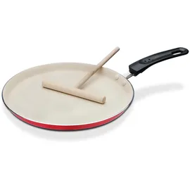 GSW Crepespfanne 26 cm rot mit Teigverteiler
