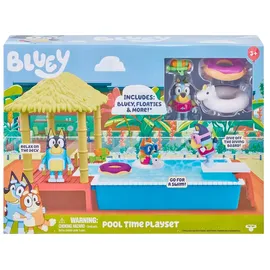 Bluey Pool Time Fun Spielset, blau/mehrfarbig, 17 cm, ab 3 Jahre