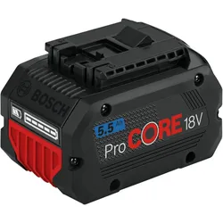 Akku BOSCH PROFESSIONAL "ProCORE Professional", schwarz, B:77mm H:117mm T:69mm, Akkumulatoren, 18 V, 5.5 Ah, COOLPACK 2.0-Technologie