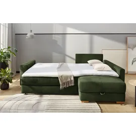 Jockenhöfer Eckcouch Polyester 3-Sitzer Grün