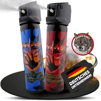 Wilhelm Pfefferspray 60 ml Tierabwehr Selbstverteidigung CS KO Jet (Set: 1X Abwehrspray + 1x Trainingsspray)