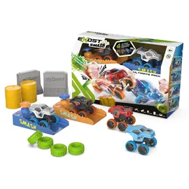 Exost Mega Pack Booster (4 voitures Smash&Go + 2 boosters + Accessoires)