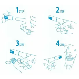 all for paws Sparkles Finger Brush 6 Stück