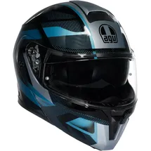 AGV Streetmodular Ledro E2206 Mplk Modularhelm - Matt Black / Powder Blue - XS