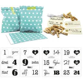 Frau Wundervoll DIY Adventskalender zum Befüllen 13x16,5cm