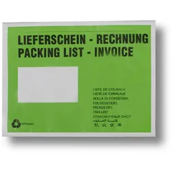1000x Dokumententaschen aus Pergamin Papier Lieferschein/Rechnung grün C5