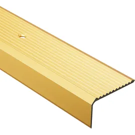 Alfer Treppenprofil 2 m, 41 x 23 mm Aluminium eloxiert messing