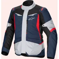 Alpinestars ST-1, Textiljacke wasserdicht - Hellgrau/Dunkelblau/Schwarz/Rot - L