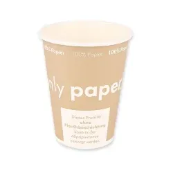 NATURESTAR Bio Kaffeebecher Only Paper, Ø 8 cm 4038123 , 1 Packung = 50 Stück, 300 ml