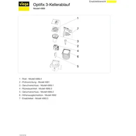Viega Optifix 3 4989 in 70x100mm Kunststoff grau