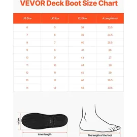 Vevor Gummistiefel Schwarz 40