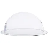 HMF Halbkugel aus Acryl mit Krempe, DIY Acrylhaube, Ø 20 cm, Transparent