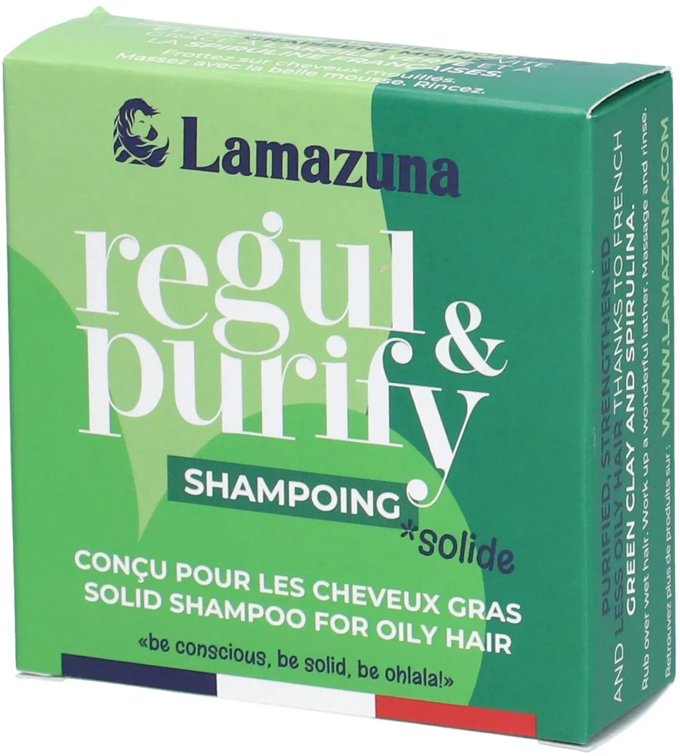 LAMAZUNA SH SOLID C/GRAS ARGIL VER 70 g shampooing