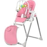 Engel & Storch Baby Hochstuhl TANELI Kinderhochstuhl Babystuhl mitwachsender Hochstuhl Verstellbar und Klappbar, Abnehmbares BPA-freies Tablett und inklusive Spielebogen - in der Farbe Pink