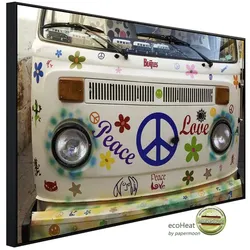 papermoon Infrarotheizung »EcoHeat - Frieden und Liebe«, Matt-Effekt - bunt