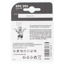 Duracell Uhrenbatterie, D395 D399 1,55V