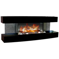 Chemin'Arte Elektrischer Wandkamin Lounge Schwarz 120 cm mit LED-Flammeneffekt - 207