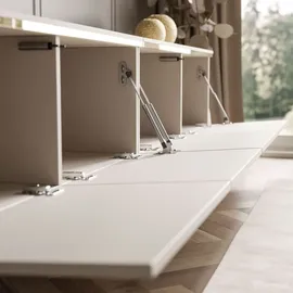 Lukmebel CELINE KASCHMIR TV-Lowboard 200 cm Beige/Gold Holzwerkstoff