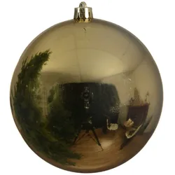 Christbaumkugeln Weihnachtskugeln bruchfest Ø 20 cm 1 Stück hellgold glanz
