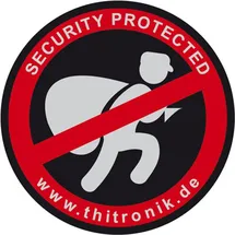 Thitronik Warnaufkleber Security Protected 3 Stück
