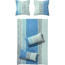 Erwin Müller Bettwäsche in blau-grau | Gr.: 135x200 cm + 40x80 cm