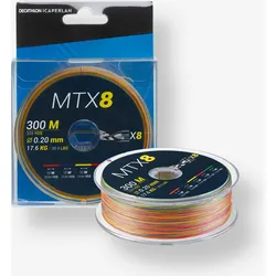 Angelschnur achtfach geflochten Meeresangeln MTX8 Multicolor 300 m 0,20 mm EINHEITSGRÖSSE