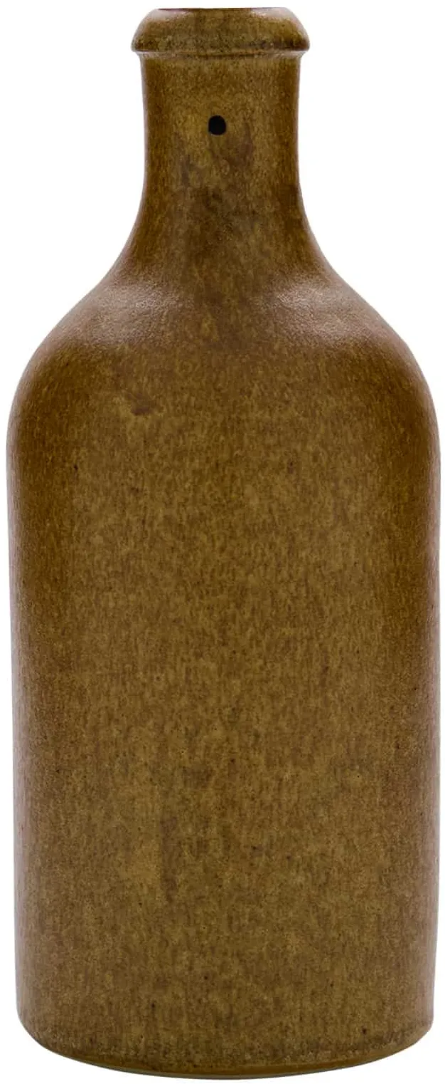 500 ml Bottiglia in ceramica, ceramica grès, marrone-cristallo, imboccatura: chi...