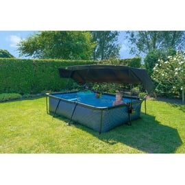 EXIT TOYS Exit Black Wood Pool 300x200x65cm mit und Sonnensegel - Schwarz