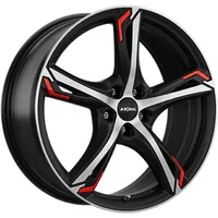 Ronal R62 Red 8.5x20 ET35 5x110 76, jetblack-matt-frontkopiert red