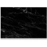 Navaris Magnettafel Memoboard, Black Marble, 60 x 40 cm, schwarz